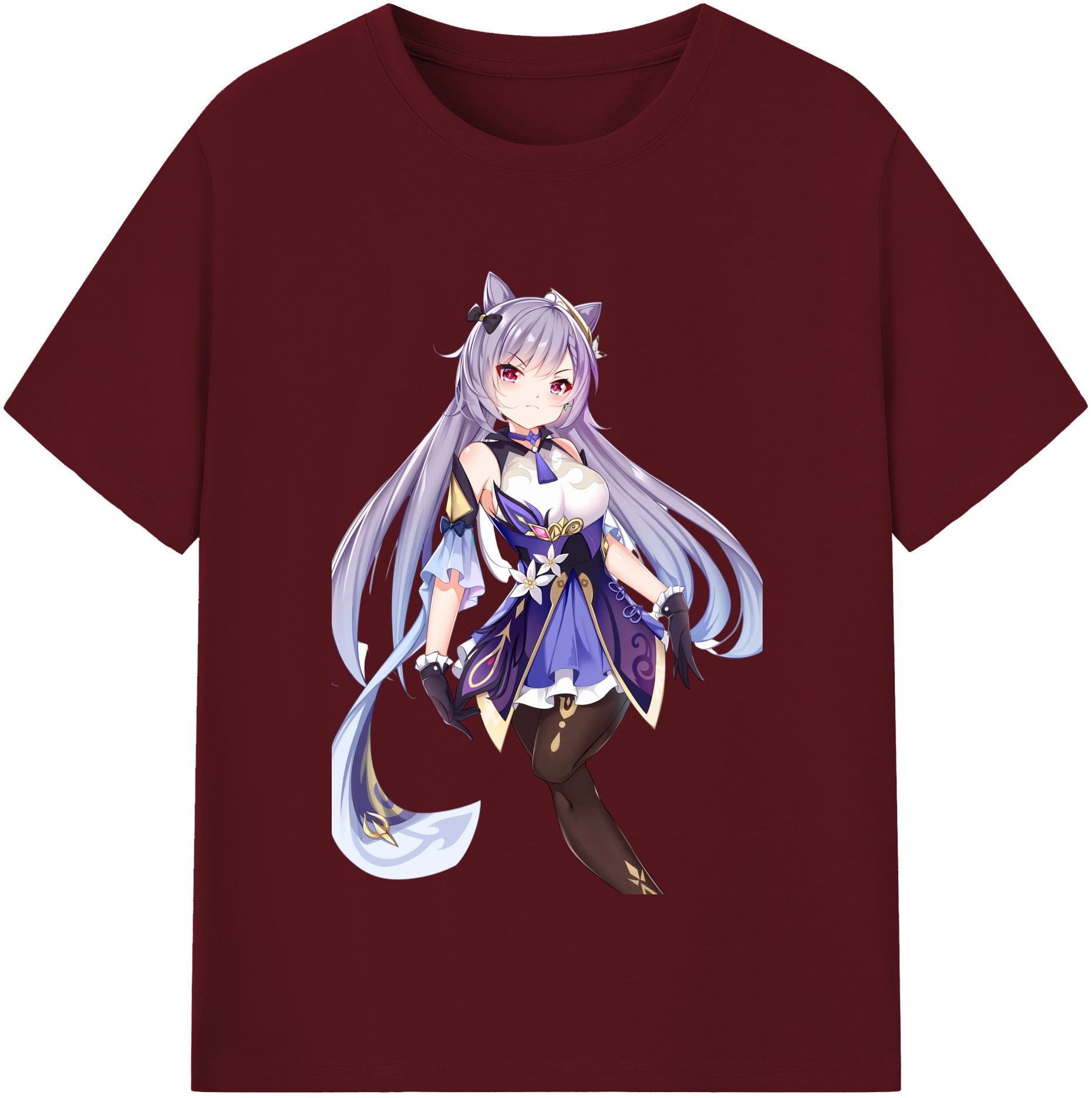 げんし神 刻晴 こくせい genshin Kokusei 綿100％半袖Tシャツ（フロントプリント）